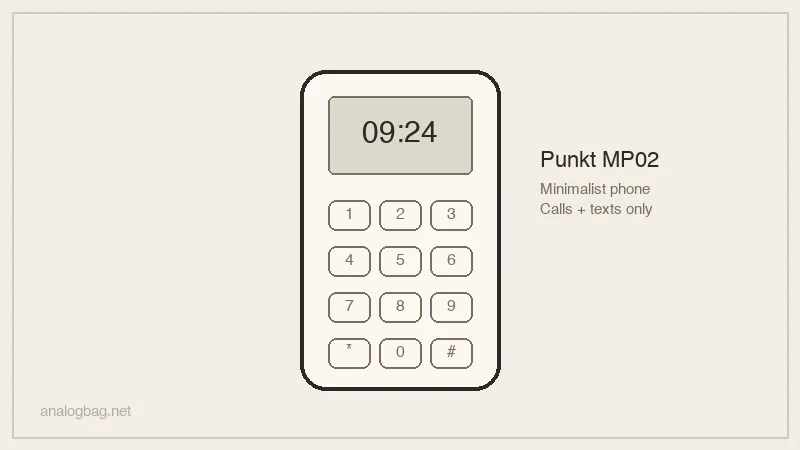 Punkt privacy-focused dumb phone with minimalist Swiss design for secure digital detox